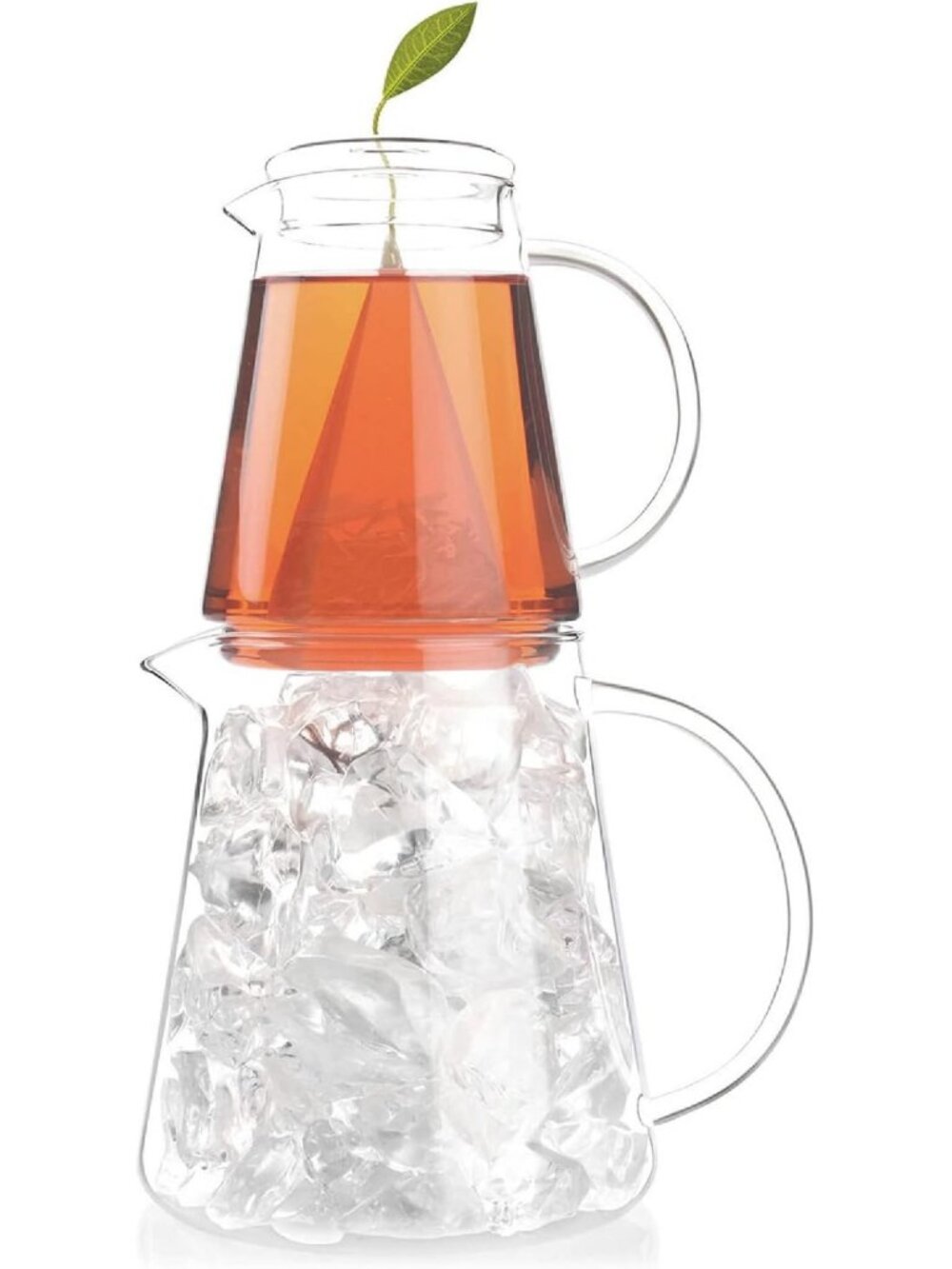 Elegant 2-Piece Iced Tea Steeping Pitcher Set for Perfect Cold Brews